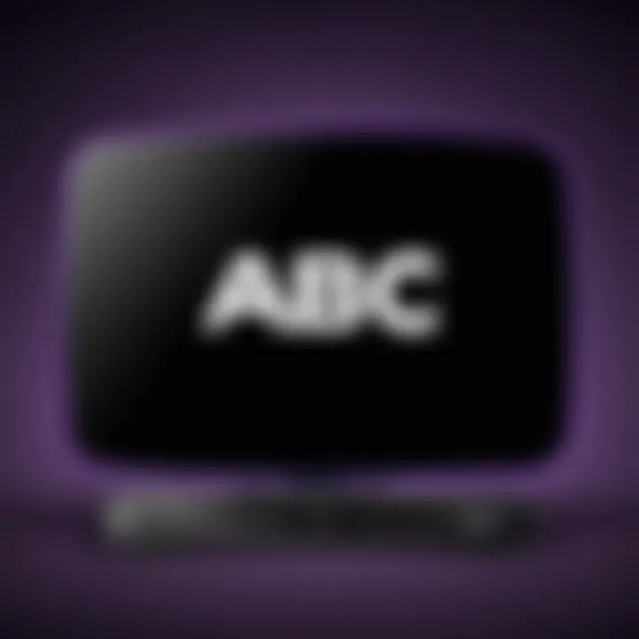 ABC logo on Roku device