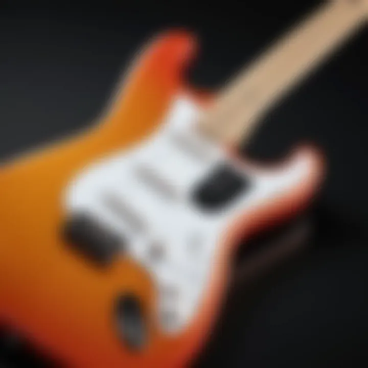 Abstract depiction of affordability analysis for Squier Strat by Fender electric guitar