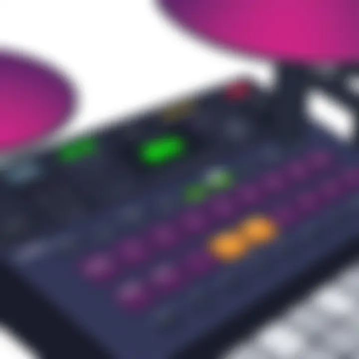 Control Module of Alesis DM6 Detailed view of the Alesis DM6 control module and features