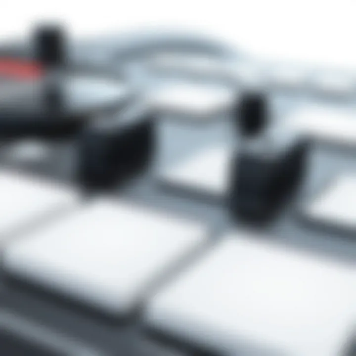 Drum Pads and Triggers of Alesis DM6 Close-up of drum pads and triggers on the Alesis DM6