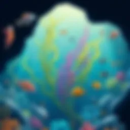 A vibrant underwater scene showcasing the beauty of aquatic life
