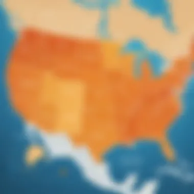 Regional Wage Variations at Amazon Map showcasing regional wage variations for Amazon employees