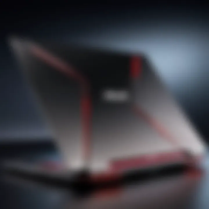 Asus gaming laptop showcasing sleek design