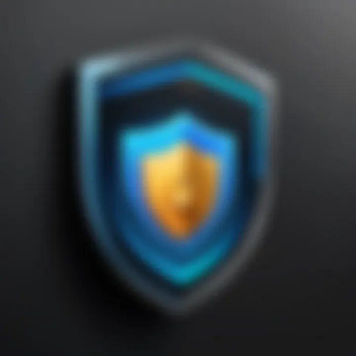 Network security concept illustration with ATT Email Login App shield icon