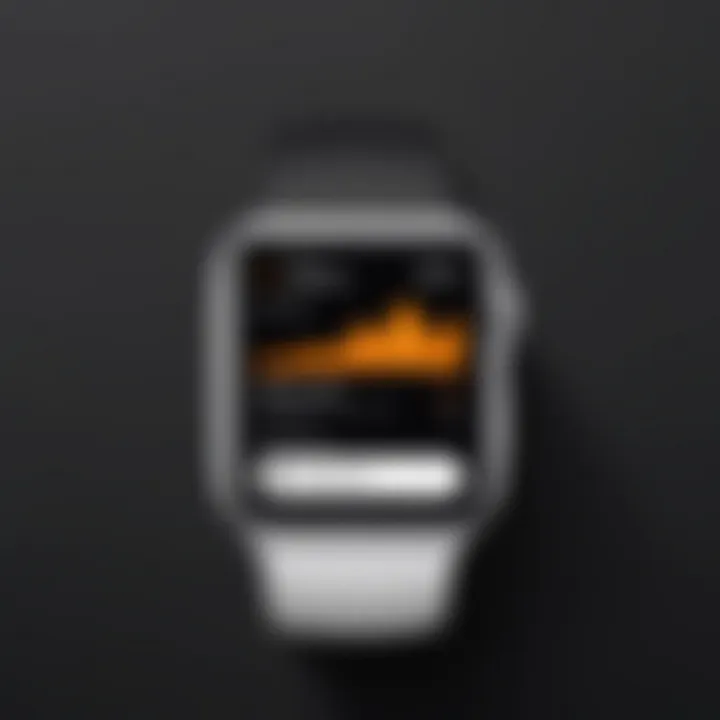 User navigating the Audible app on Apple Watch during a workout