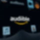 Audible logo showcasing its brand identity