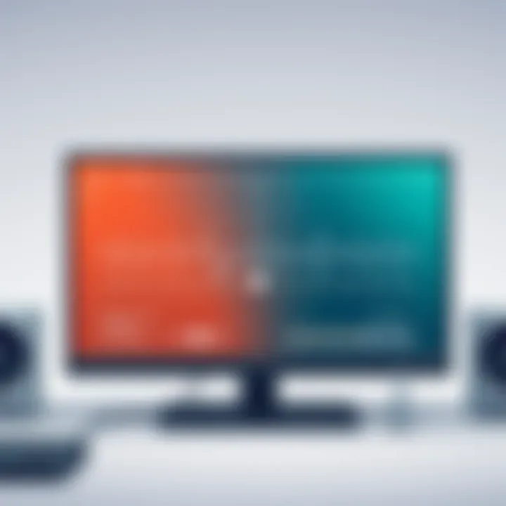 Comparison of audio applications on a digital screen