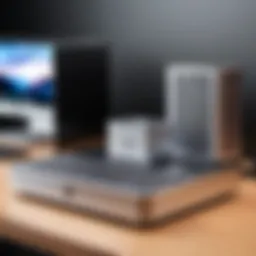 External graphics card showcased with Mac setup