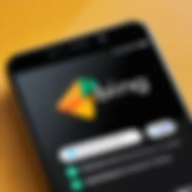 Illustration of smartphone with Bing app logo displayed