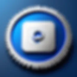 Blue badge symbolizing prestige and recognition