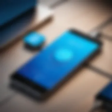 A conceptual illustration depicting privacy concerns related to Bluetooth tracking.