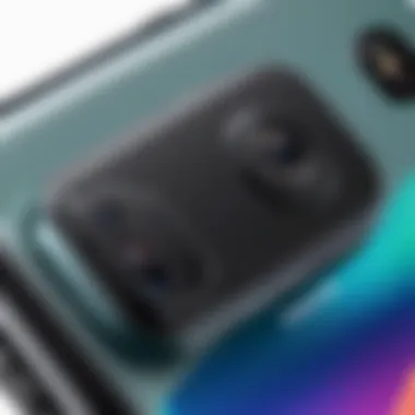 Detailed Close-up of Samsung Galaxy A08 Camera Setup