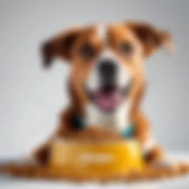 Delighted Canine Eating High-Quality Food Canine enjoying a bowl of high-quality dog food