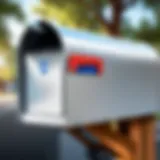 Illustration of a sleek modern mailbox