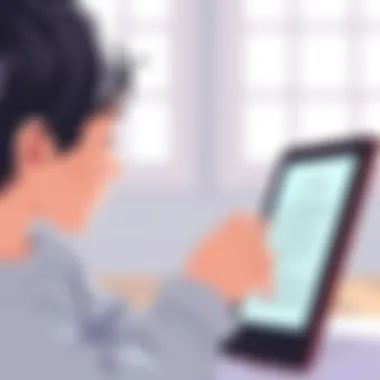 Child engaged in reading through Kindle FreeTime