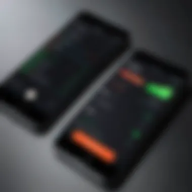 A close-up of a smartphone displaying the Uber Eats and DoorDash apps side by side