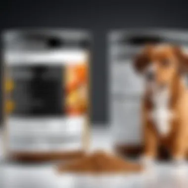 Nutritional Label Comparison for Dog Food Comparing nutritional labels of standard vs premium dog food