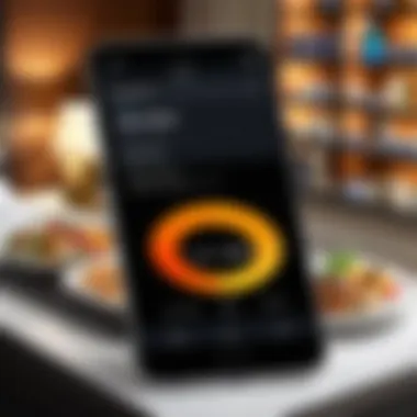 Hotels Tonight App Interface Mobile phone displaying Hotels Tonight app interface