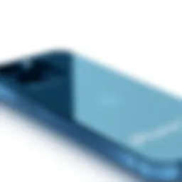 A close-up view of the iPhone 12 showcasing its sleek design
