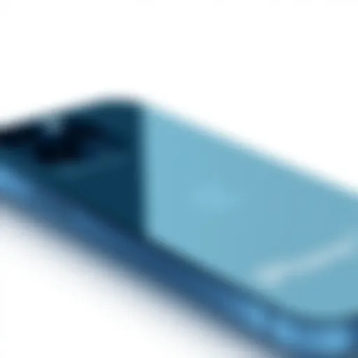 A close-up view of the iPhone 12 showcasing its sleek design
