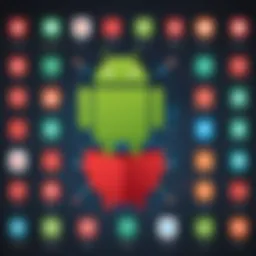 Visual representation of various types of Android malware