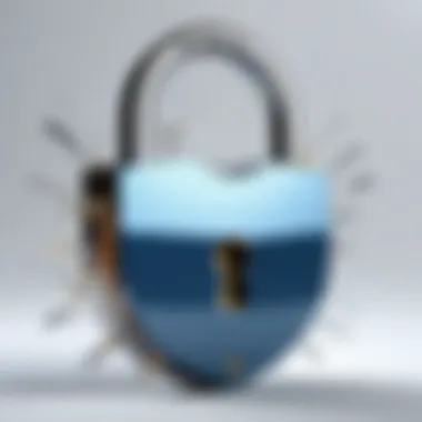 Broken padlock depicting compromised security