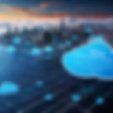 Cost Implications of Public Cloud and On-Premise Solutions Graph illustrating cost implications of cloud and on-premise options