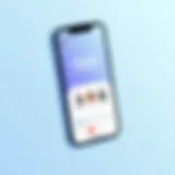 User Interface of Crush App A smartphone displaying the Crush dating app interface, showcasing the user-friendly design.