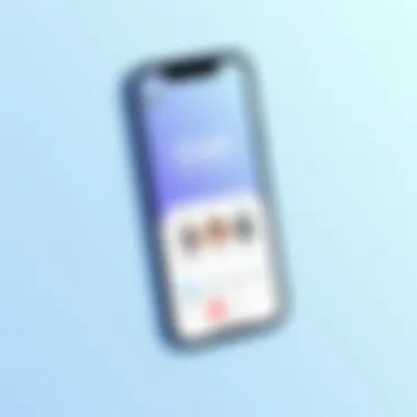 User Interface of Crush App A smartphone displaying the Crush dating app interface, showcasing the user-friendly design.