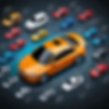 An infographic displaying the evolution of car marketing strategies over the years