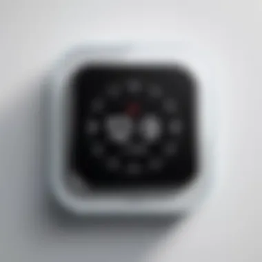 Digital clock icon symbolizing alarm feature