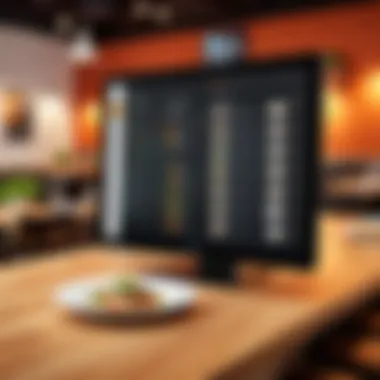 Digital menu display at GoDaddy Restaurant