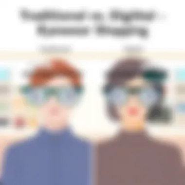 Traditional vs. Digital Eyewear Shopping Comparison of traditional versus digital eyewear shopping