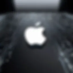 Apple logo with a strategic backdrop