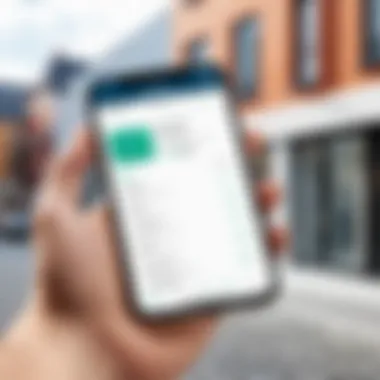 Tenant using Domuso app for rent payment