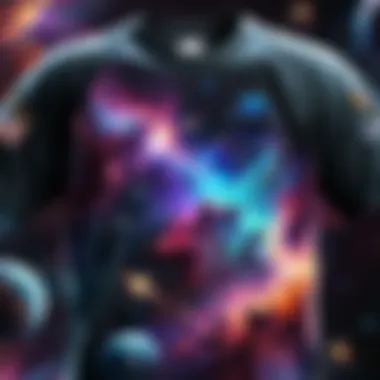 Elegant Space Force T-shirt Inspired by Nebula Patterns