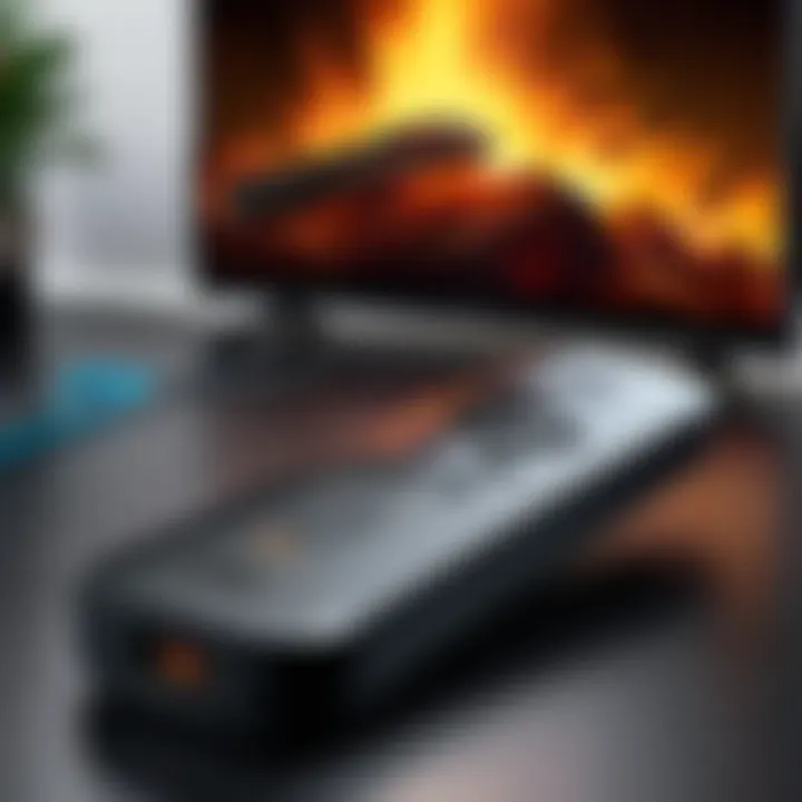 User engaging with Fire Stick for an enhanced audio experience