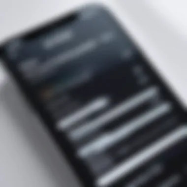 Close-up of an iPhone displaying sign translation features