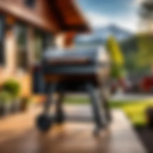 Showcase of a Traeger grill with upgraded Wi-Fi capabilities