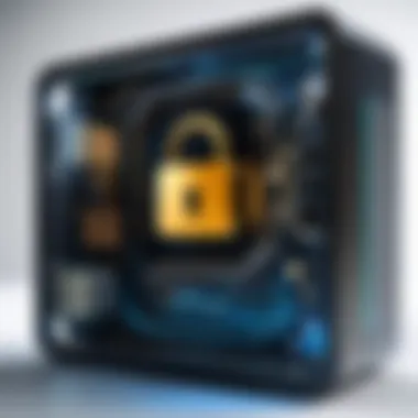 Digital Fortress Digital Protection Illustration
