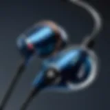 Close-up view of Samsung's Beats earbuds showcasing their sleek design