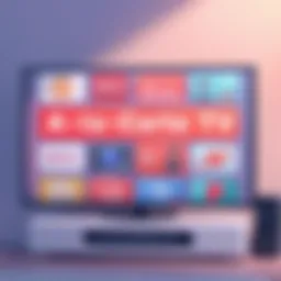 A visual representation of a la carte TV services showcasing various options