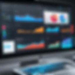 Dynamic user interface of Adobe social media software showcasing analytics dashboard