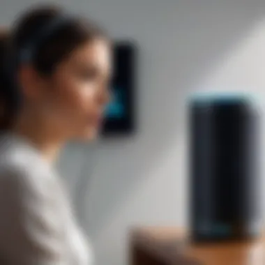 Illustration of Alexa interacting with a Spanish speaker