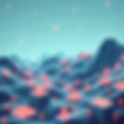 A digital landscape representing anonymous communication