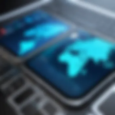 Global Communication Enhancement A visually appealing representation of global communication aided by translation apps.
