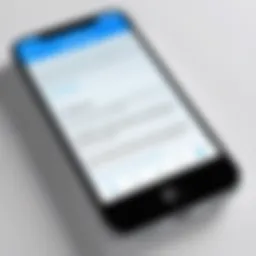 Smartphone displaying text-to-speech application interface