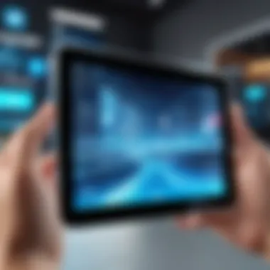 Innovative Augmented Reality Interface A visual representation of augmented reality technology in action