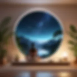 Serene nightscape with soft lighting