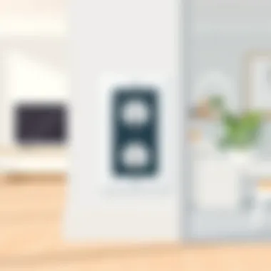 Battery-operated outlet in a modern home setting